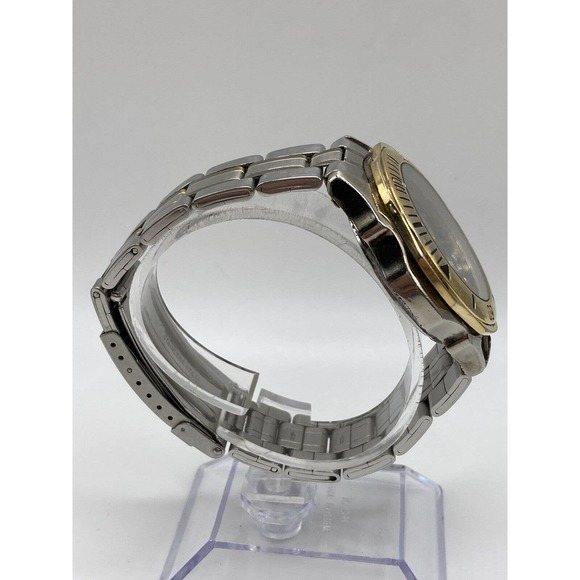 Vintage Guess Waterpro 97’ Moonphase Date Day Dial St.Steel Men’s Watch New Batt - Picture 8 of 12